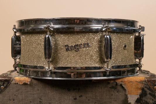 1960 Rogers 5x14 Sparkling Silver Pearl Holiday Snare Drum