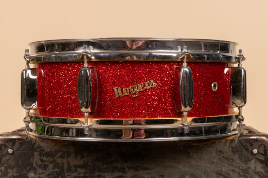 1960 Rogers 5x14 Sparkling Red Pearl Holiday Snare Drum