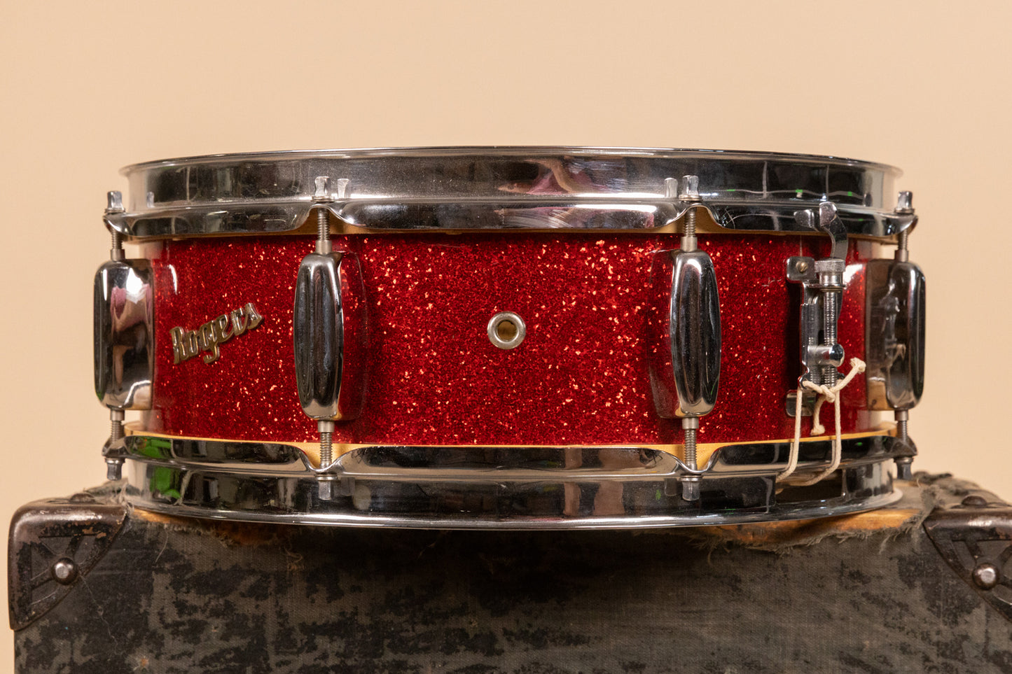 1960 Rogers 5x14 Sparkling Red Pearl Holiday Snare Drum