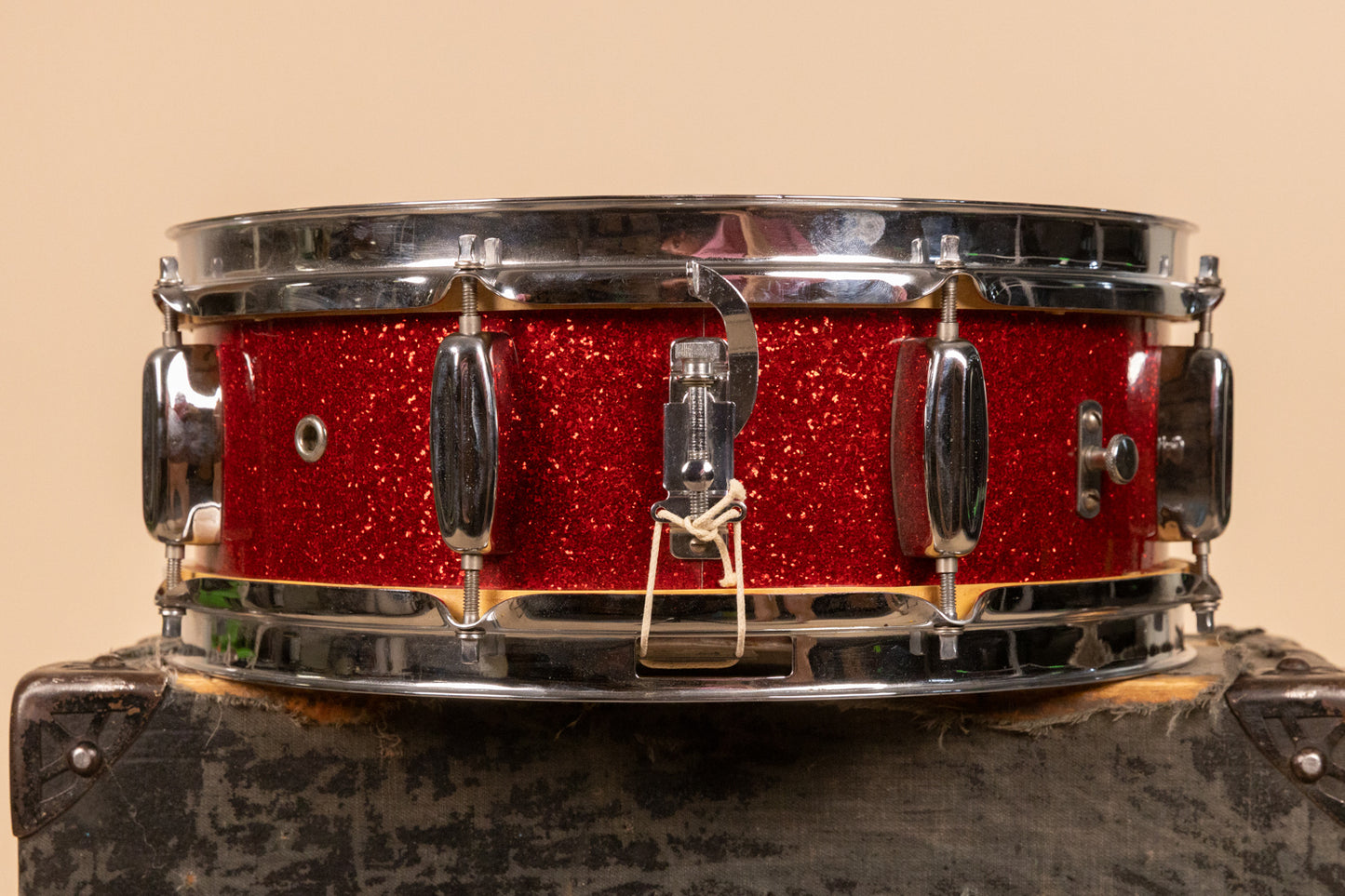 1960 Rogers 5x14 Sparkling Red Pearl Holiday Snare Drum