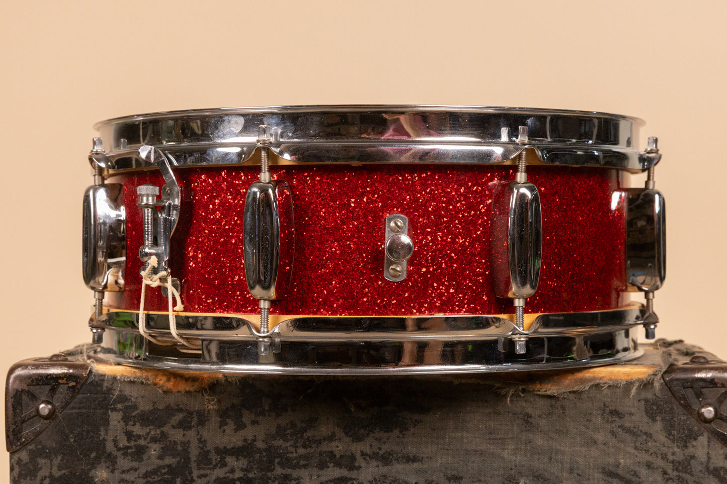 1960 Rogers 5x14 Sparkling Red Pearl Holiday Snare Drum