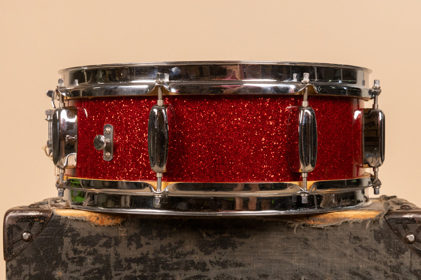 1960 Rogers 5x14 Sparkling Red Pearl Holiday Snare Drum