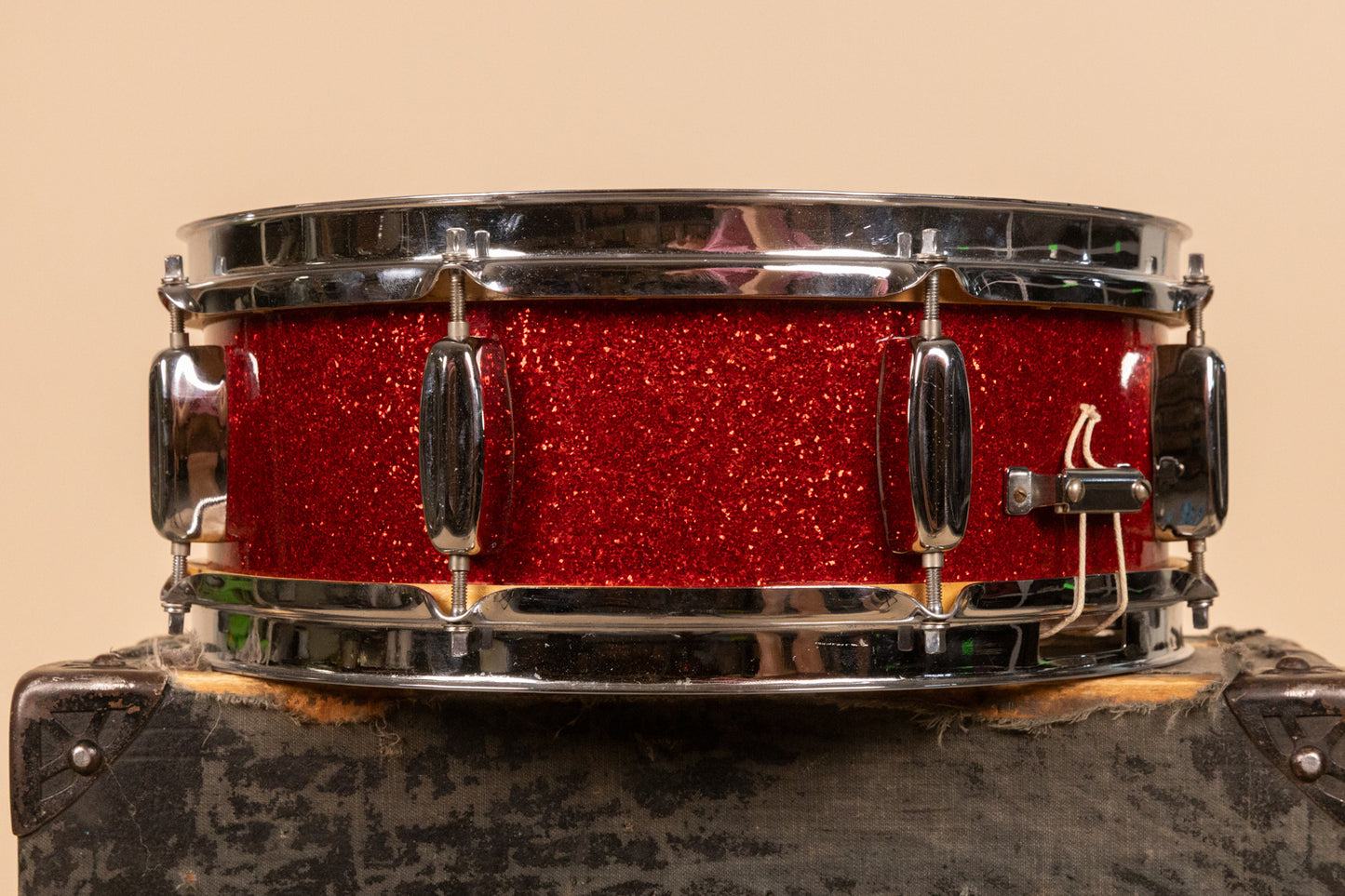 1960 Rogers 5x14 Sparkling Red Pearl Holiday Snare Drum