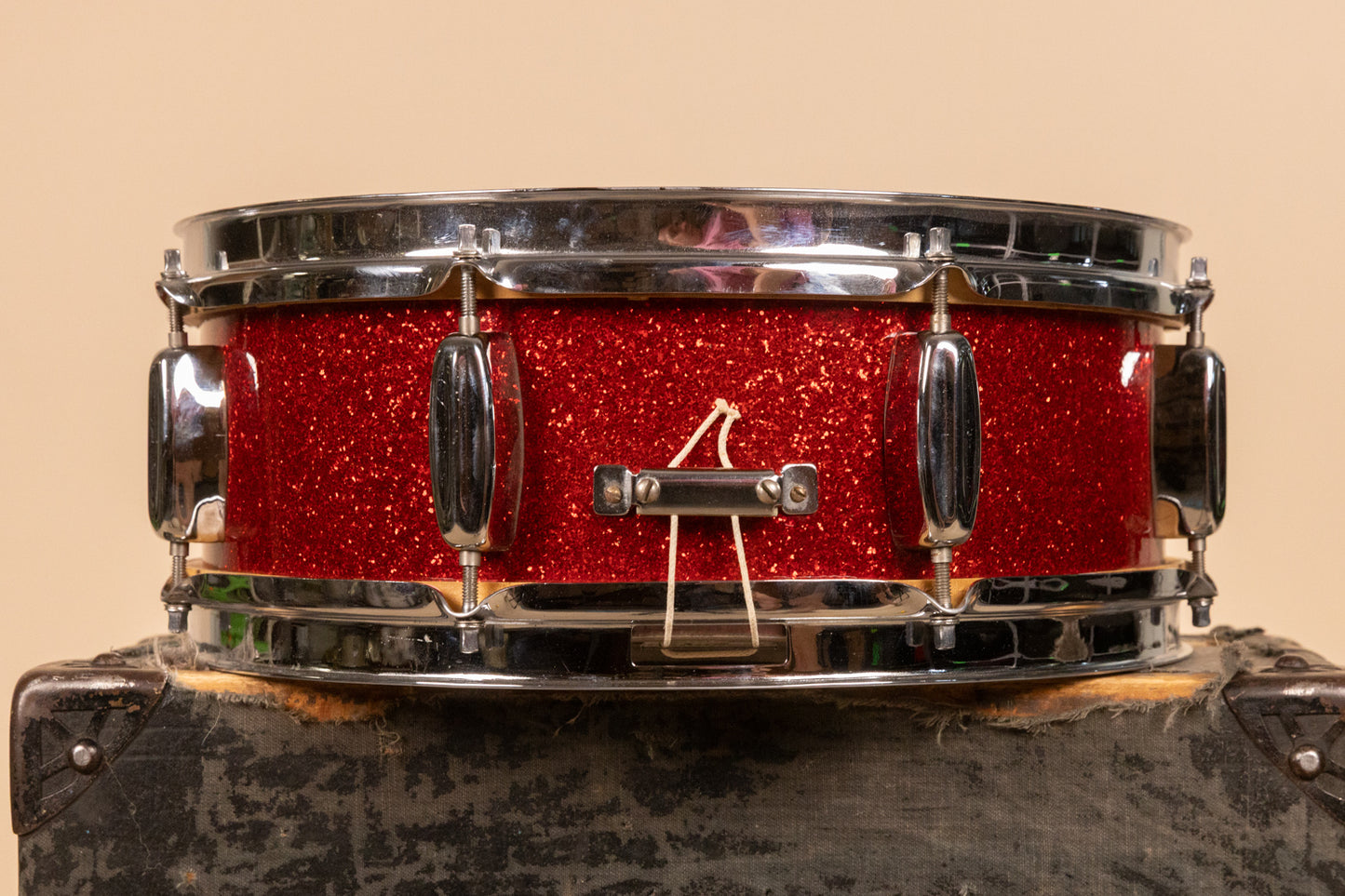 1960 Rogers 5x14 Sparkling Red Pearl Holiday Snare Drum