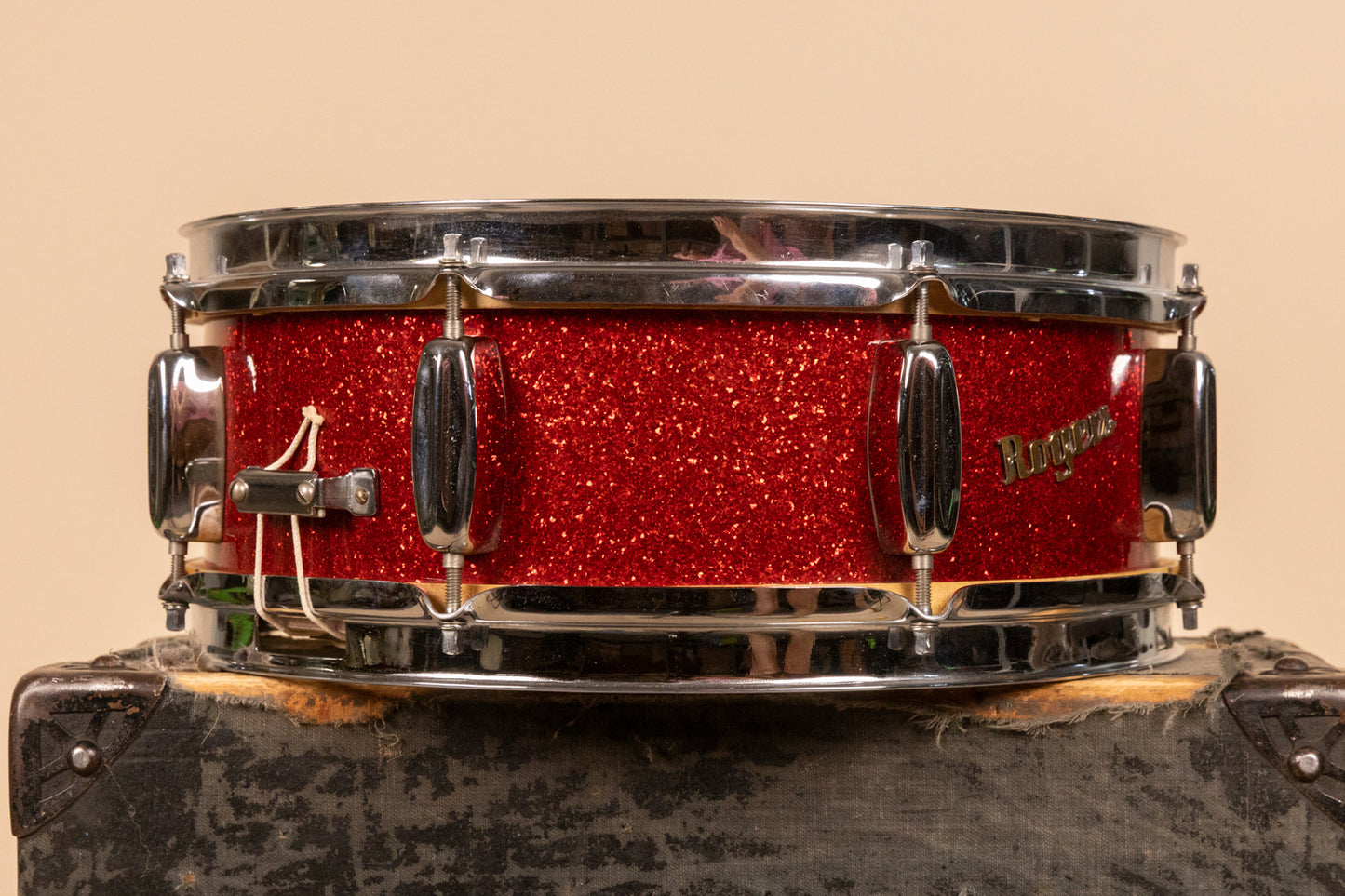 1960 Rogers 5x14 Sparkling Red Pearl Holiday Snare Drum