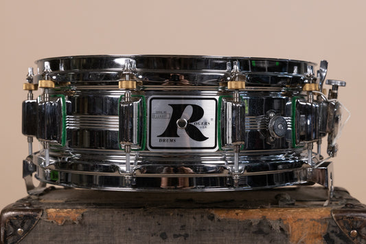 Vintage Rogers 5x14 Big R "Green Felt" Dynasonic Snare Drum