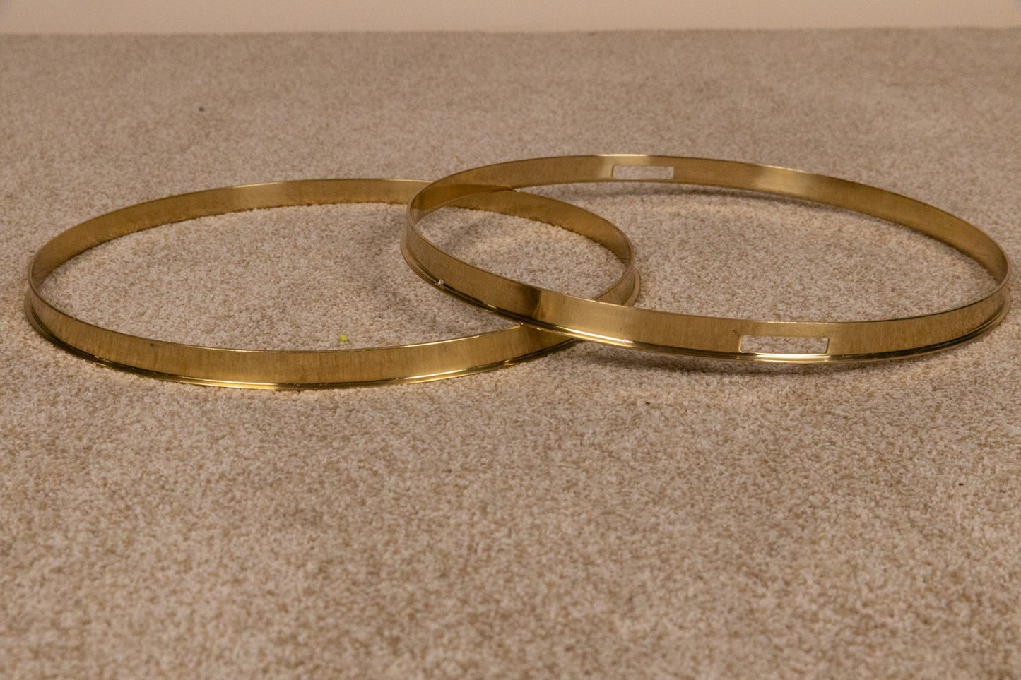 Gold 14" Single Flange Snare Drum Hoops (Pair)
