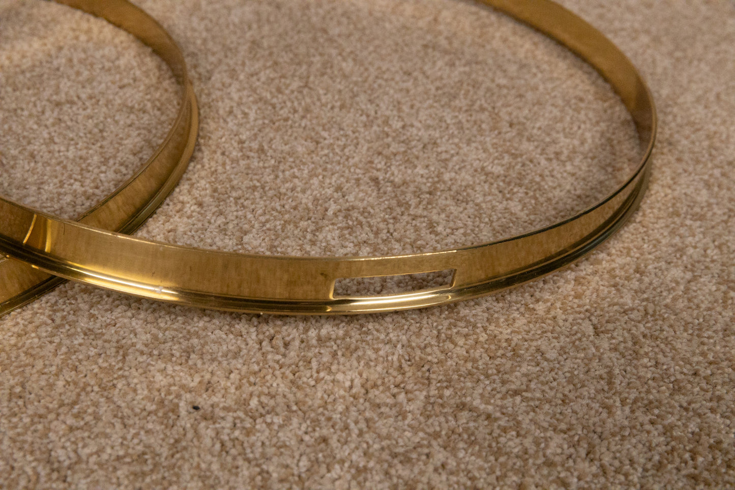 Gold 14" Single Flange Snare Drum Hoops (Pair)