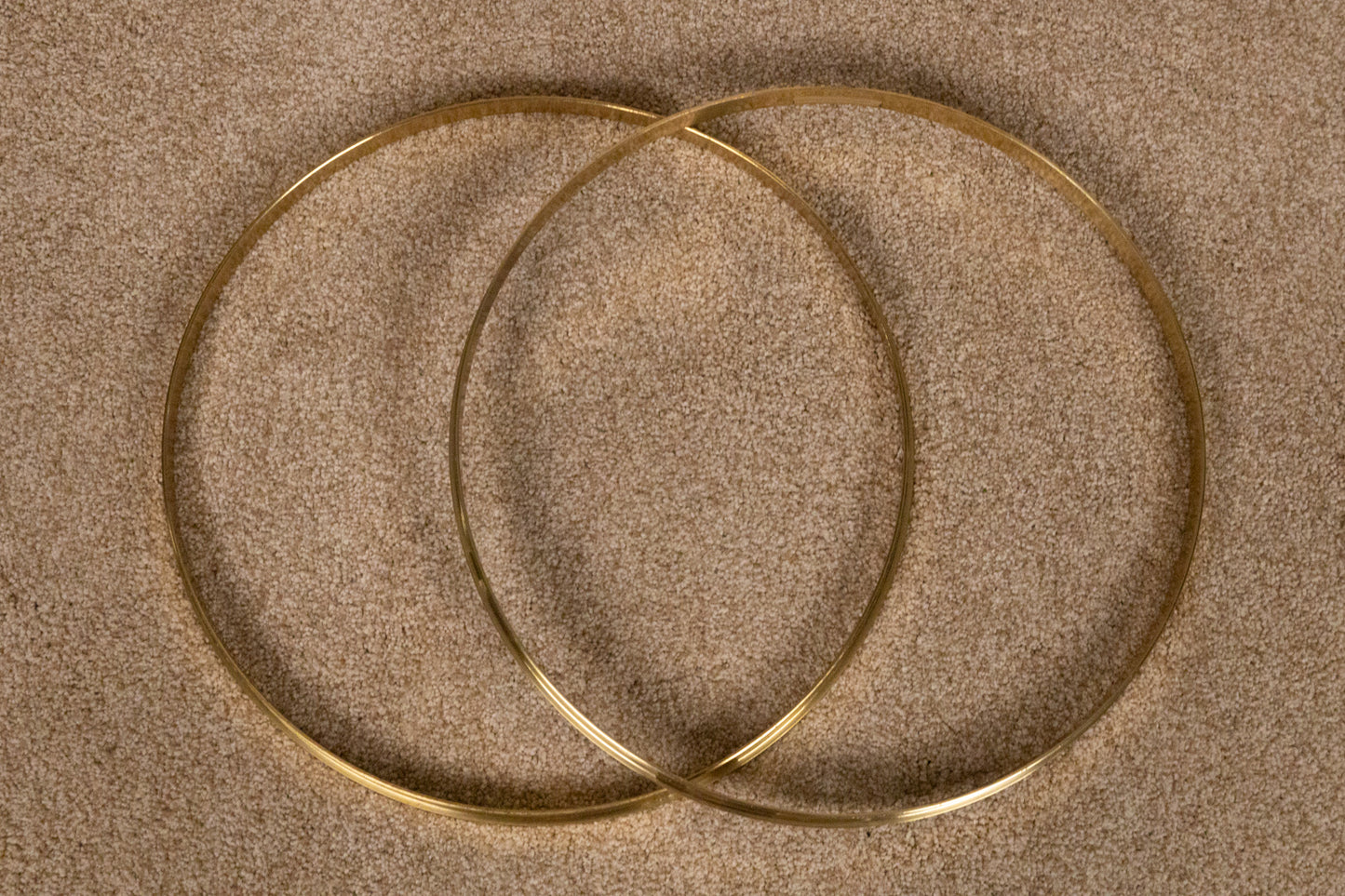 Gold 14" Single Flange Snare Drum Hoops (Pair)