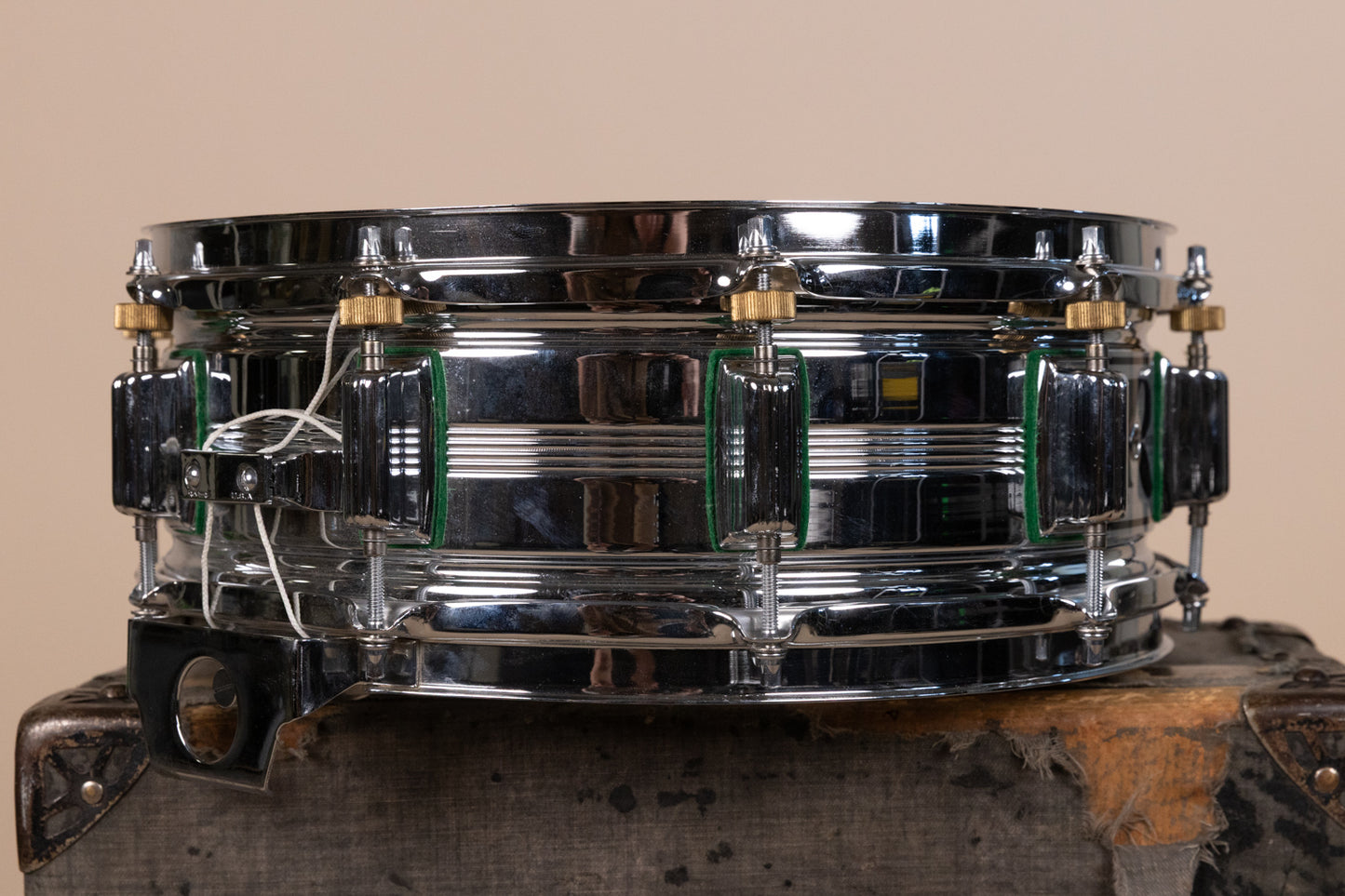 Vintage Rogers 5x14 Big R "Green Felt" Dynasonic Snare Drum