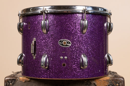 1970s Slingerland 10x14 "Haskell W. Harr" Sparkling Purple Pearl Parade Drum