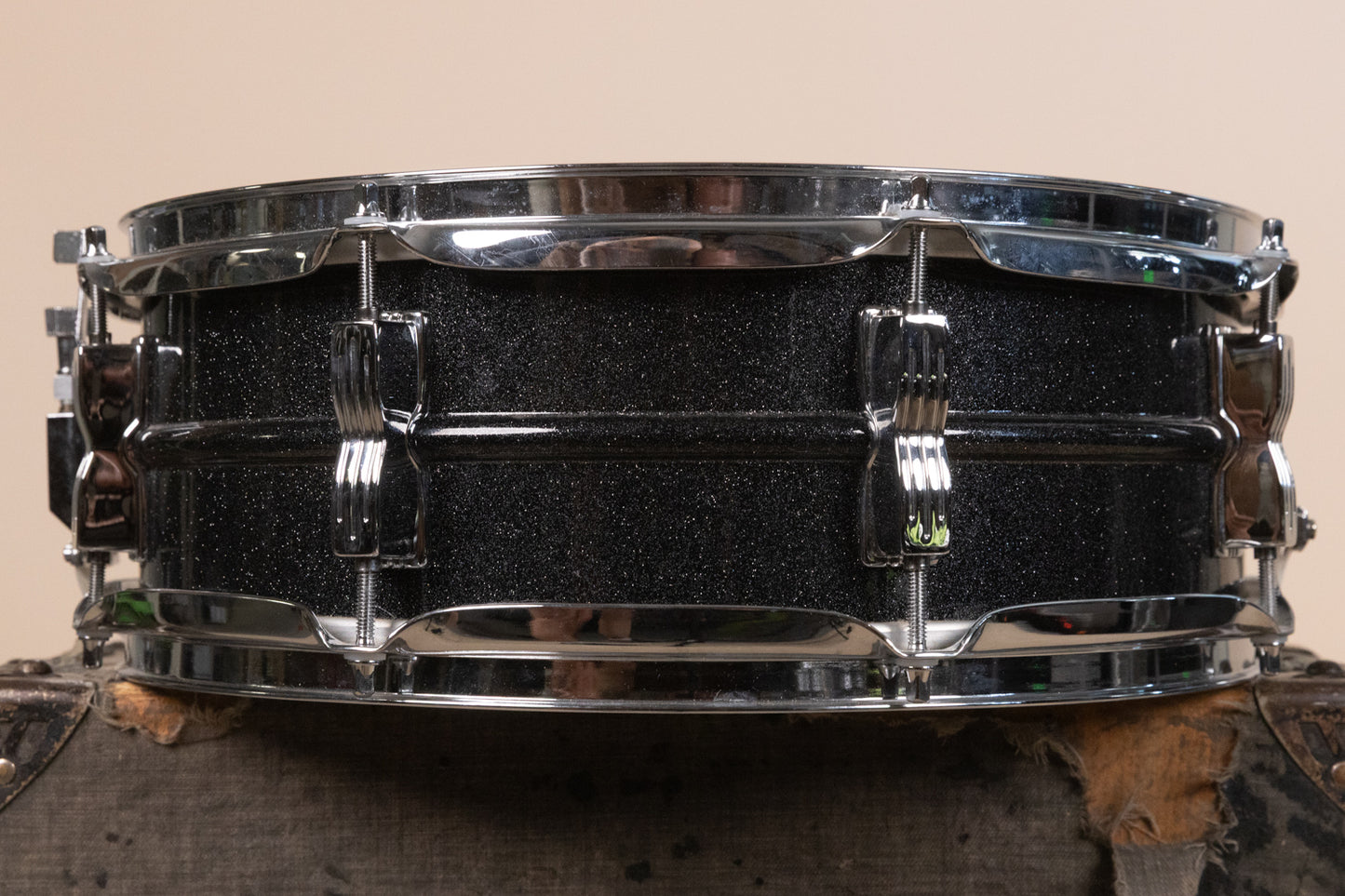 Vintage Ludwig 5x14 Black Galaxy Acrolite Snare Drum