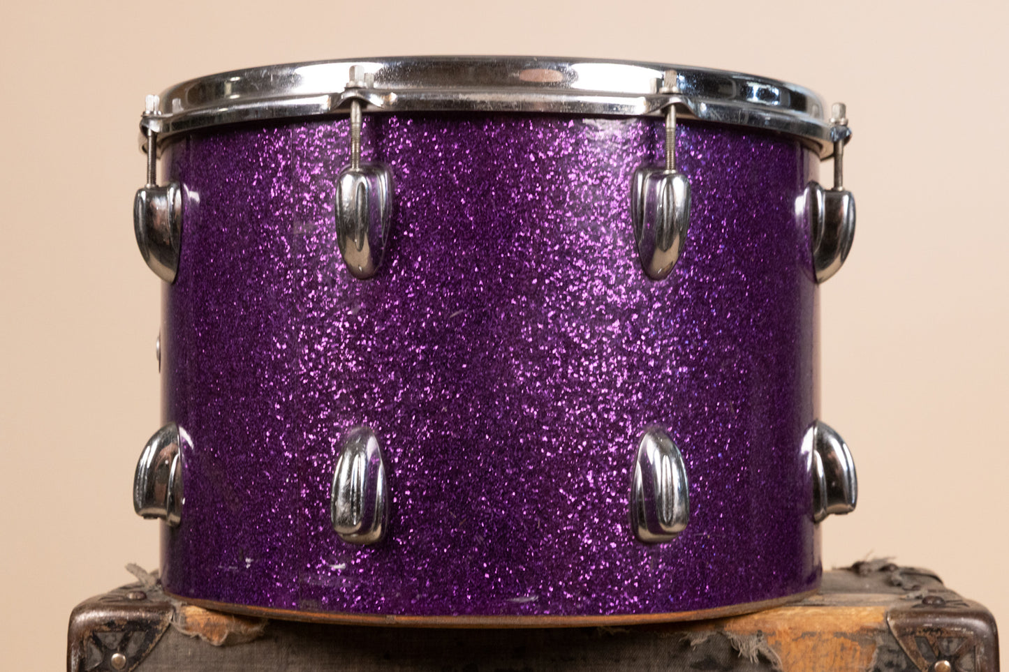 1970s Slingerland 10x14 "Haskell W. Harr" Sparkling Purple Pearl Parade Drum