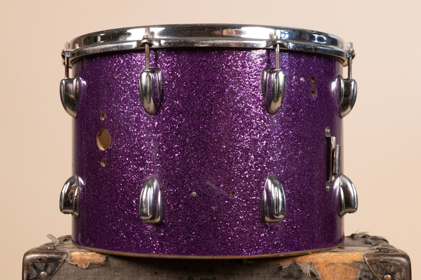 1970s Slingerland 10x14 "Haskell W. Harr" Sparkling Purple Pearl Parade Drum