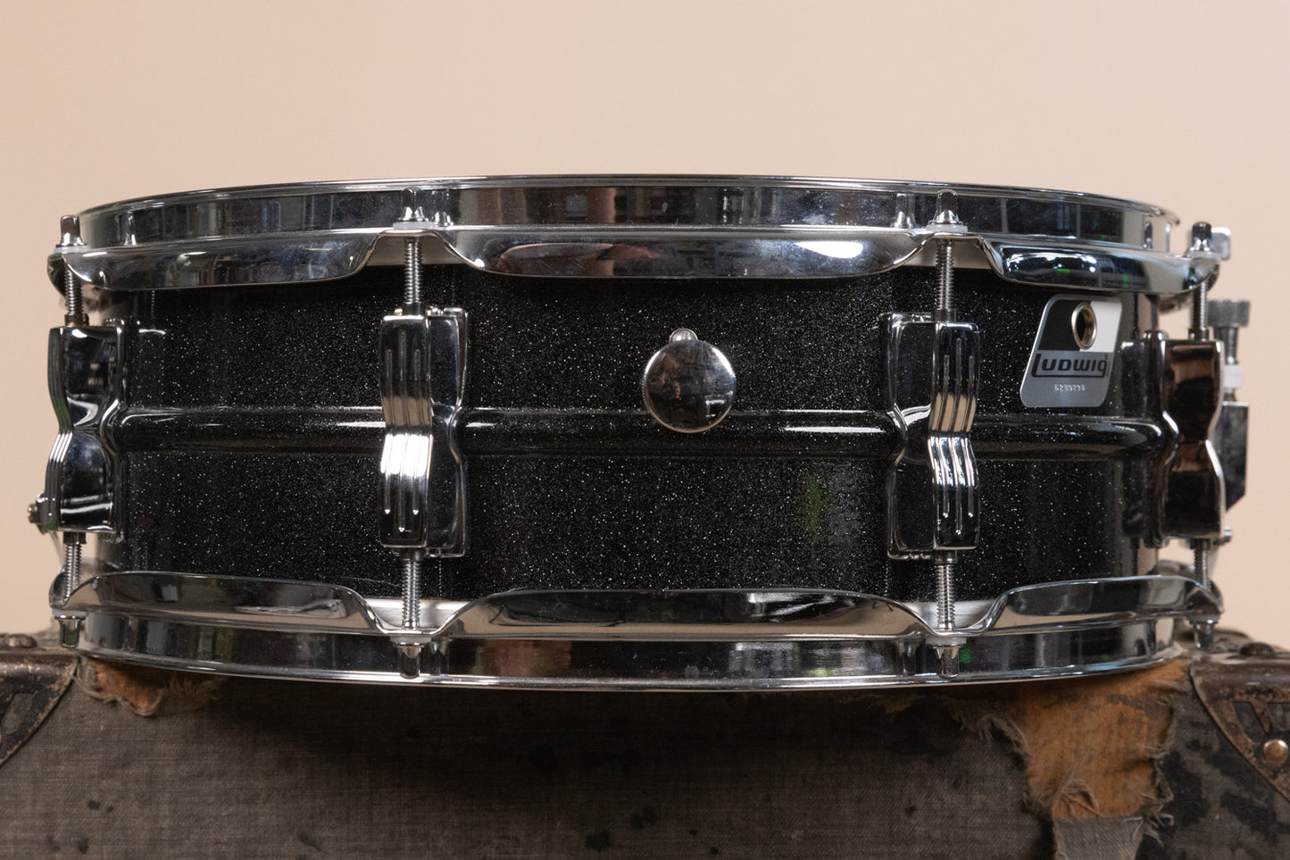 Vintage Ludwig 5x14 Black Galaxy Acrolite Snare Drum
