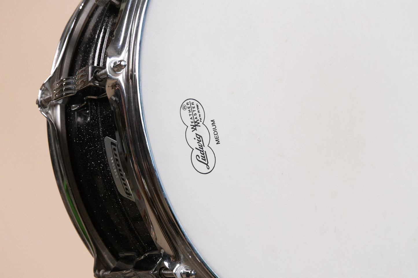 Vintage Ludwig 5x14 Black Galaxy Acrolite Snare Drum