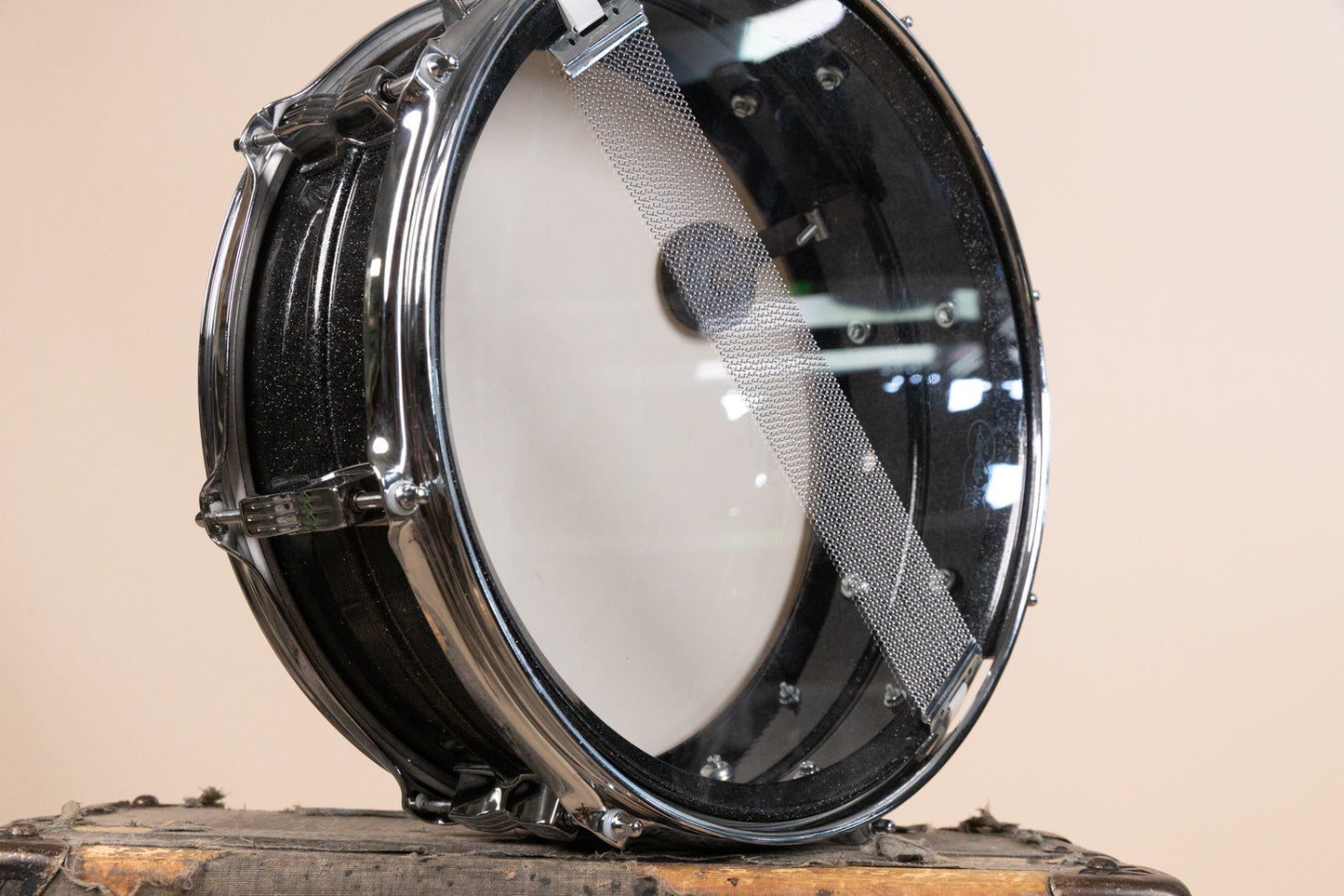 Vintage Ludwig 5x14 Black Galaxy Acrolite Snare Drum