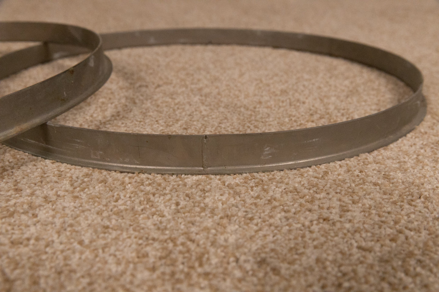 Vintage 14" Nickel Single Flange Snare Drum Hoops (Pair)