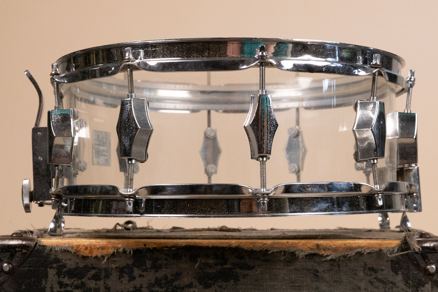 Vintage Fibes 5.5x14 SFT690 Clear Crystallite Snare Drum