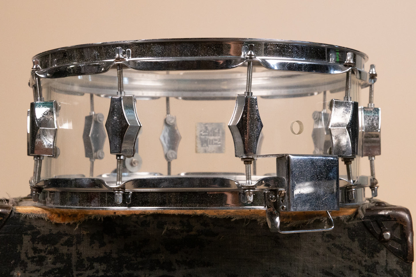 Vintage Fibes 5.5x14 SFT690 Clear Crystallite Snare Drum
