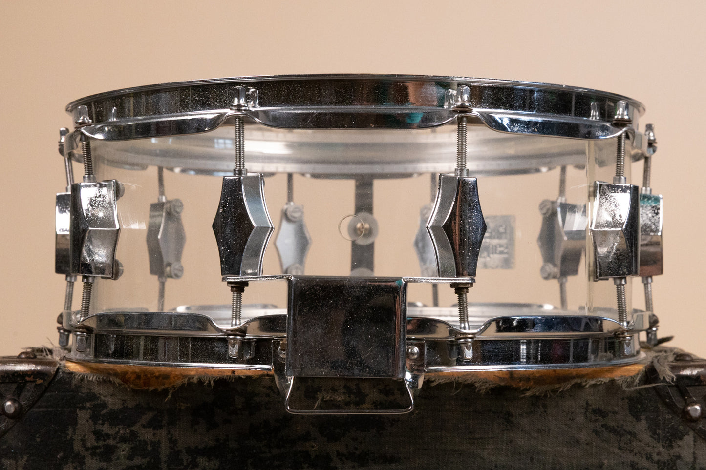 Vintage Fibes 5.5x14 SFT690 Clear Crystallite Snare Drum