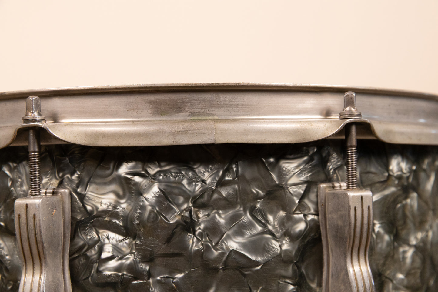 1960s Ludwig 5.5x14 Black Diamond Pearl Super Classic Snare Drum