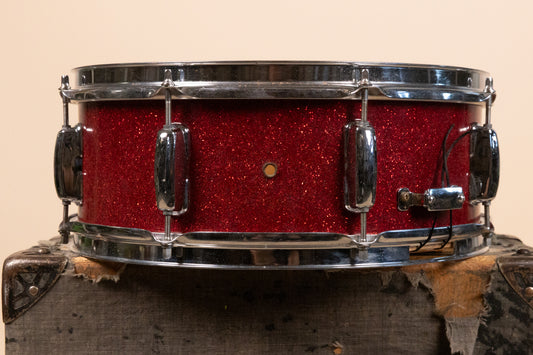Vintage MIJ 5x14 Red Sparkle Snare Drum
