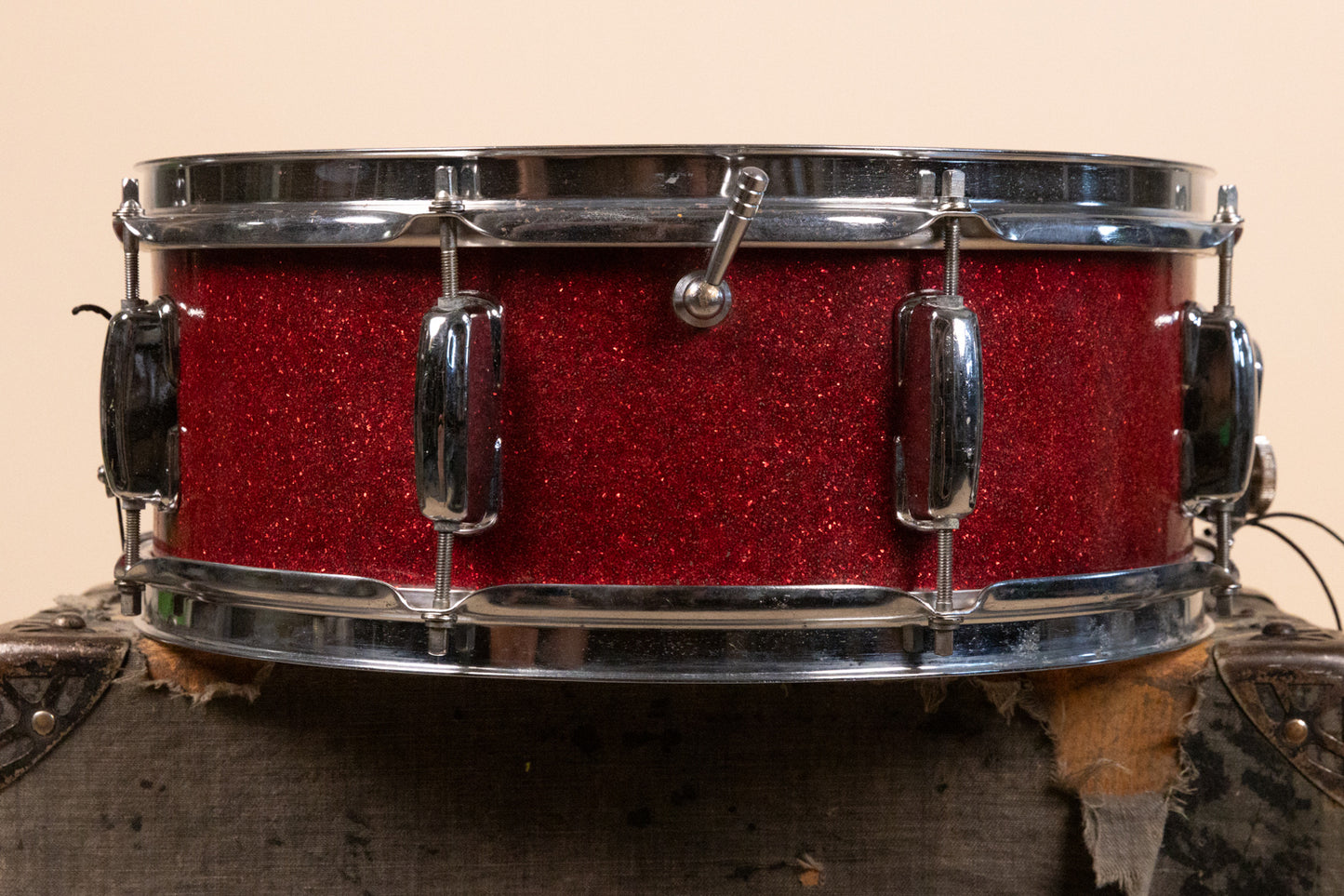 Vintage MIJ 5x14 Red Sparkle Snare Drum
