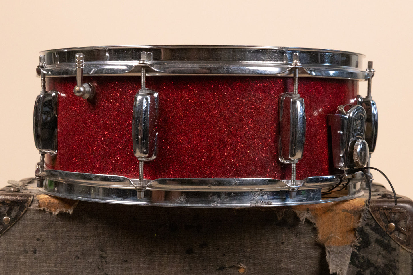 Vintage MIJ 5x14 Red Sparkle Snare Drum
