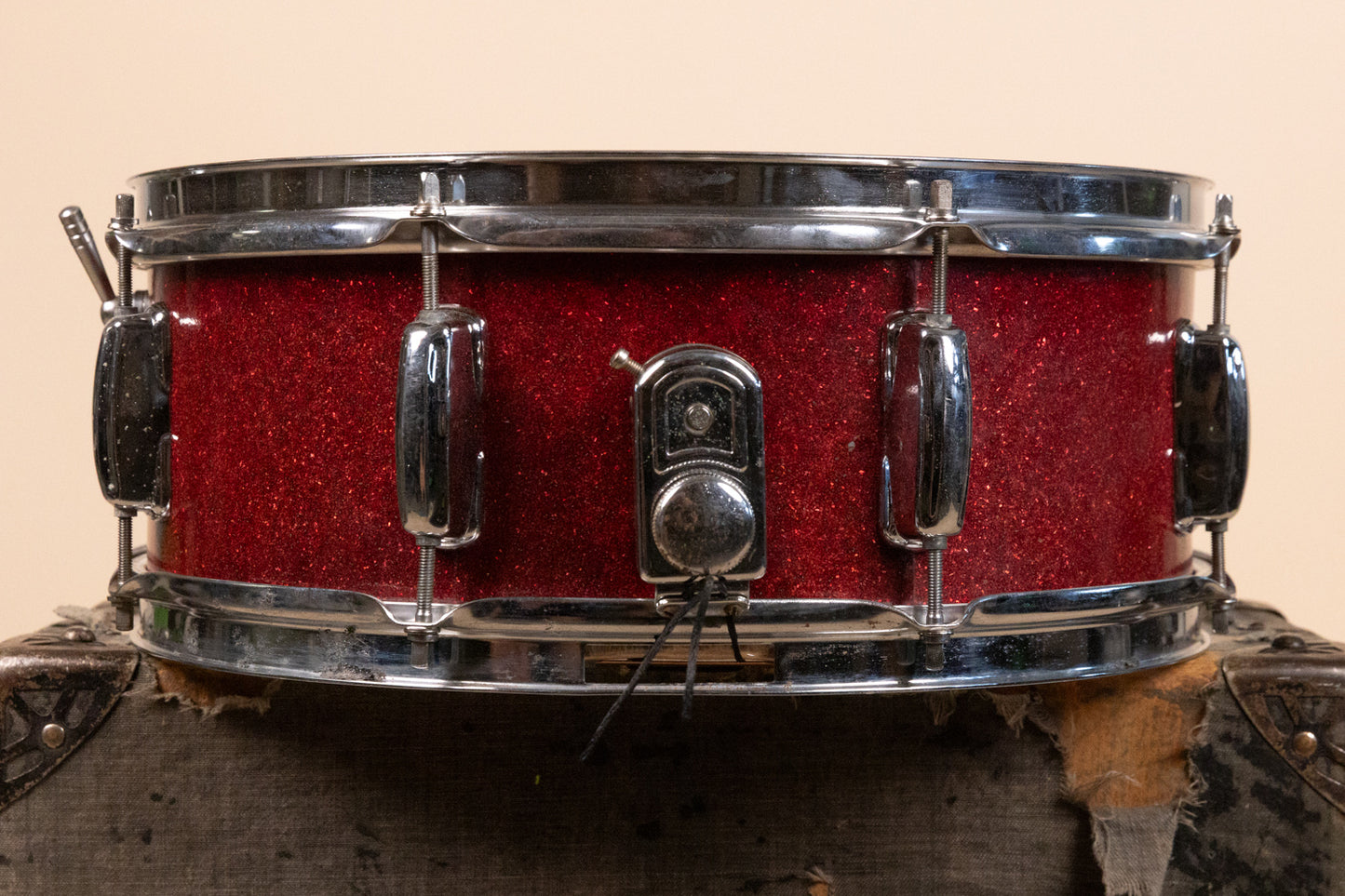 Vintage MIJ 5x14 Red Sparkle Snare Drum