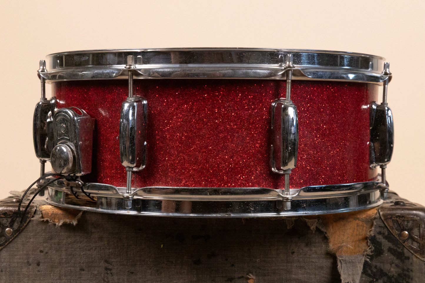 Vintage MIJ 5x14 Red Sparkle Snare Drum
