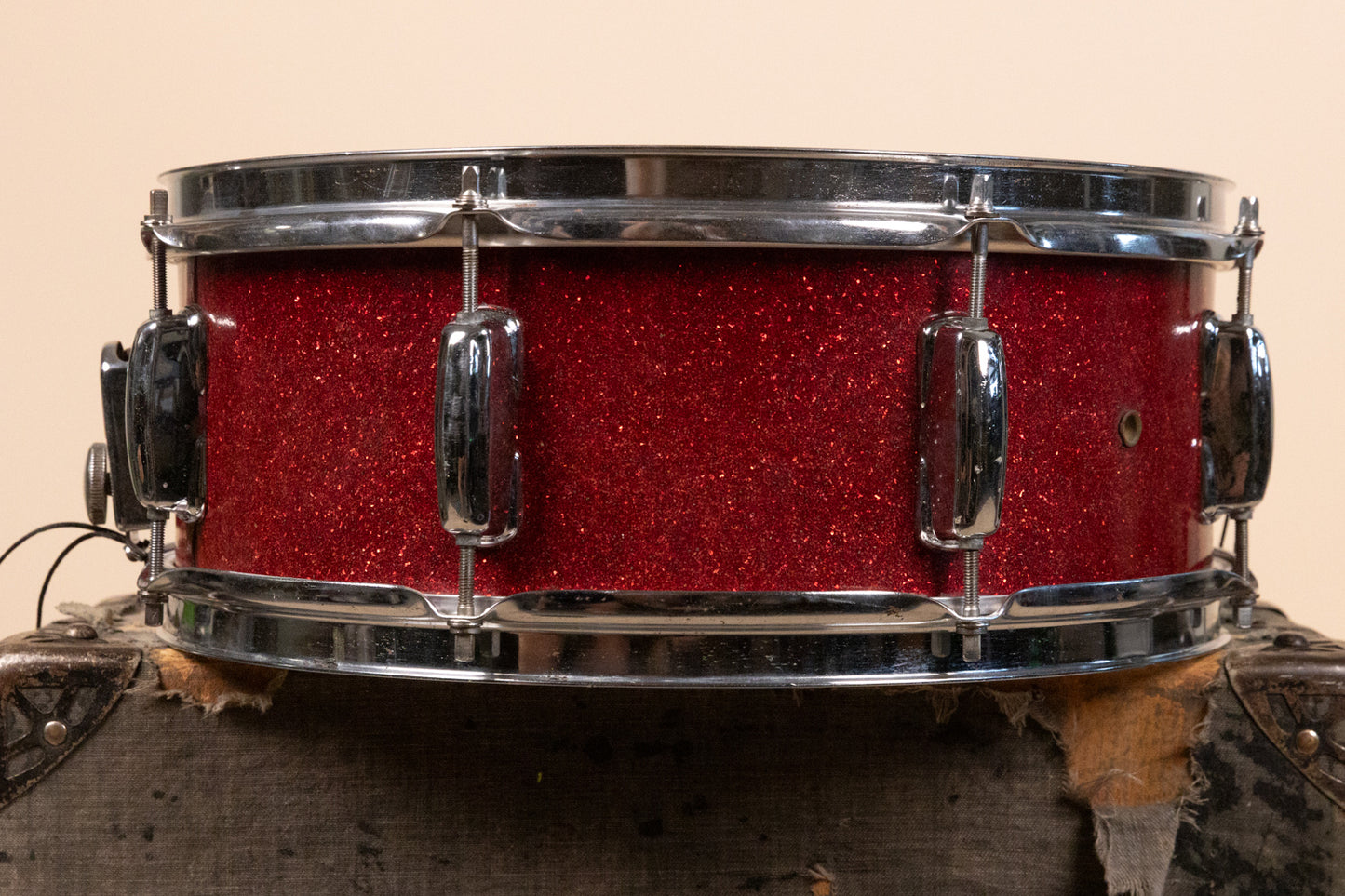 Vintage MIJ 5x14 Red Sparkle Snare Drum