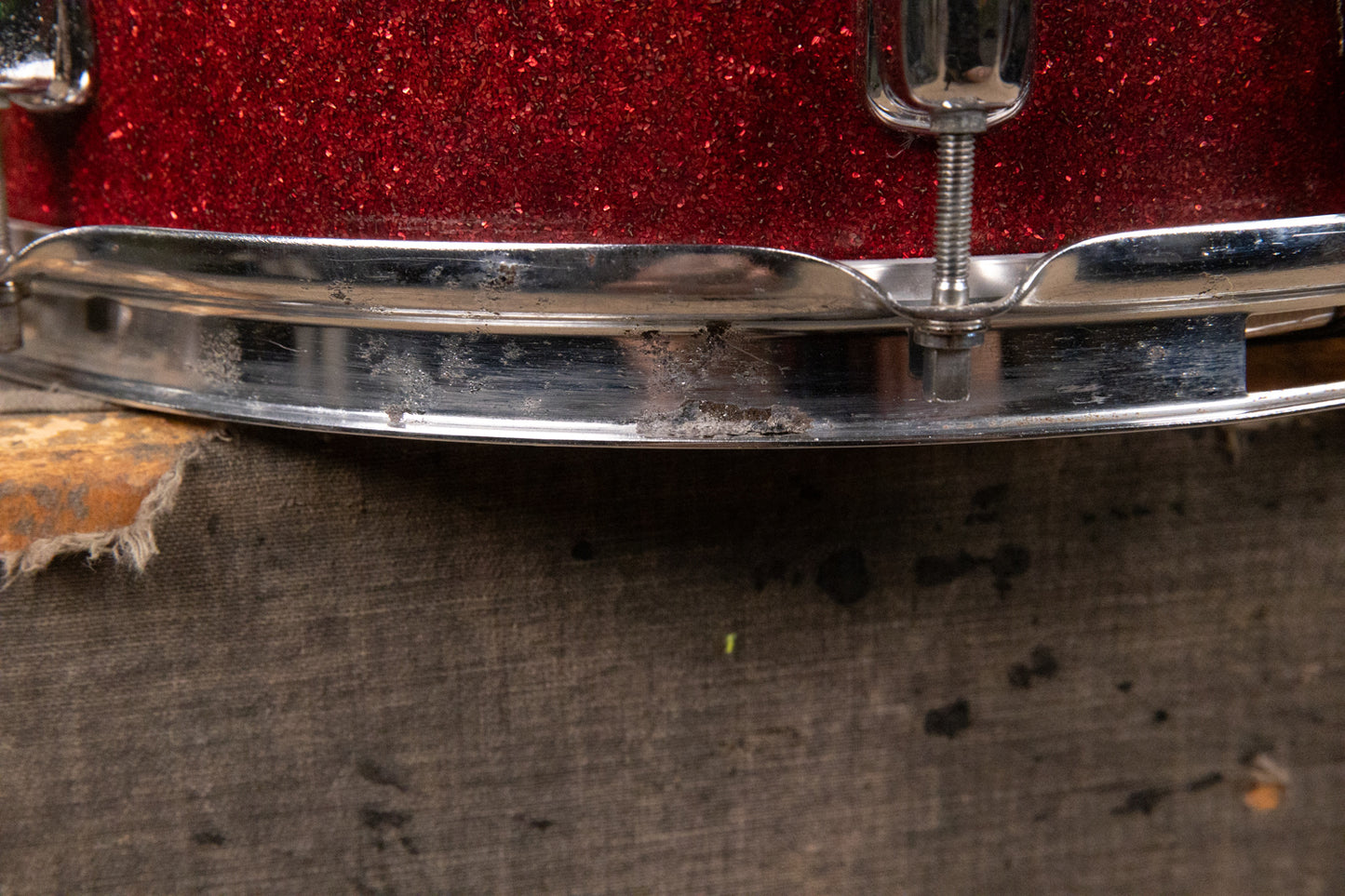 Vintage MIJ 5x14 Red Sparkle Snare Drum