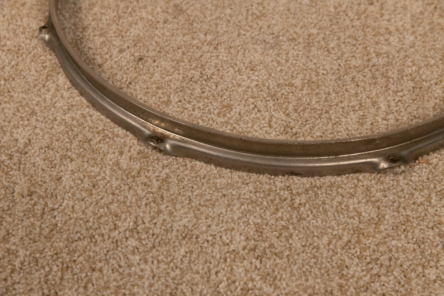 Vintage Ludwig 15" Nickel Over Brass Batter Hoop