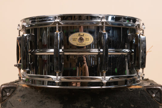 2010s Pearl 6.5x14 Steel Sensitone Snare Drum
