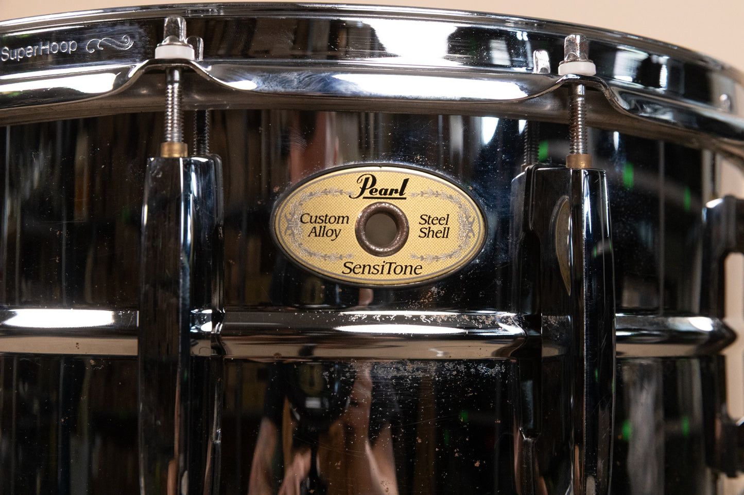2010s Pearl 6.5x14 Steel Sensitone Snare Drum