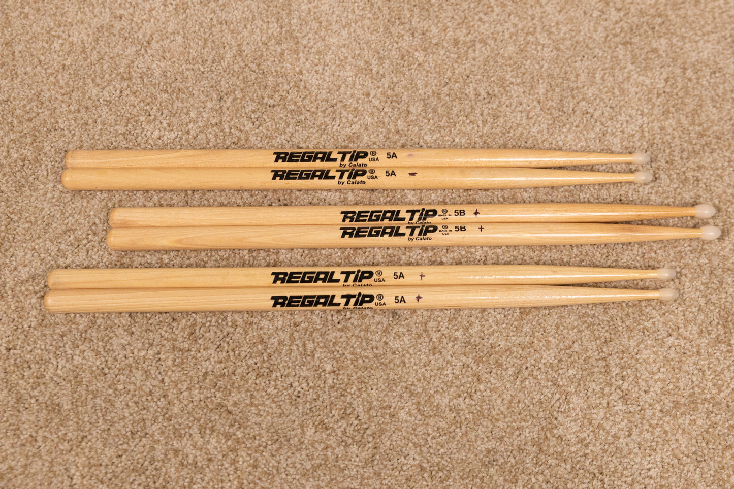 Regal Tip 5A and 5B Drum Sticks