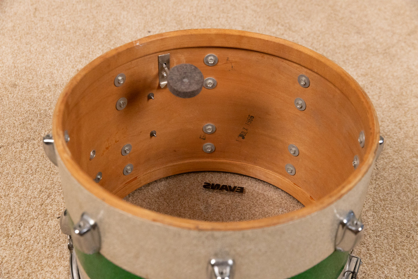 1966 Slingerland 10x14 Haskell W. Harr Tri Band Parade Drum