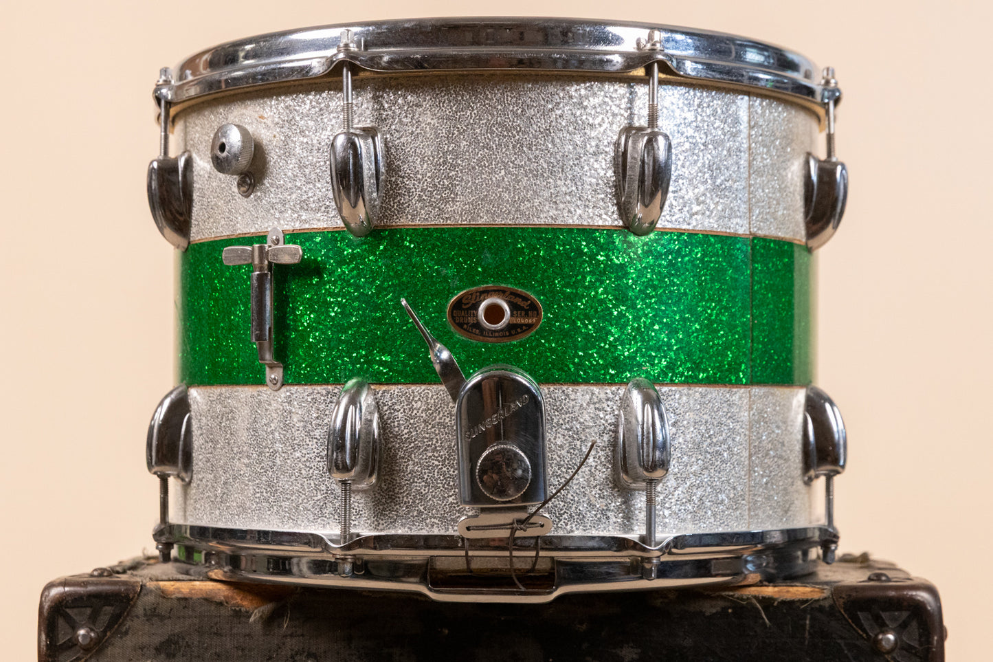 1966 Slingerland 10x14 Haskell W. Harr Tri Band Parade Drum