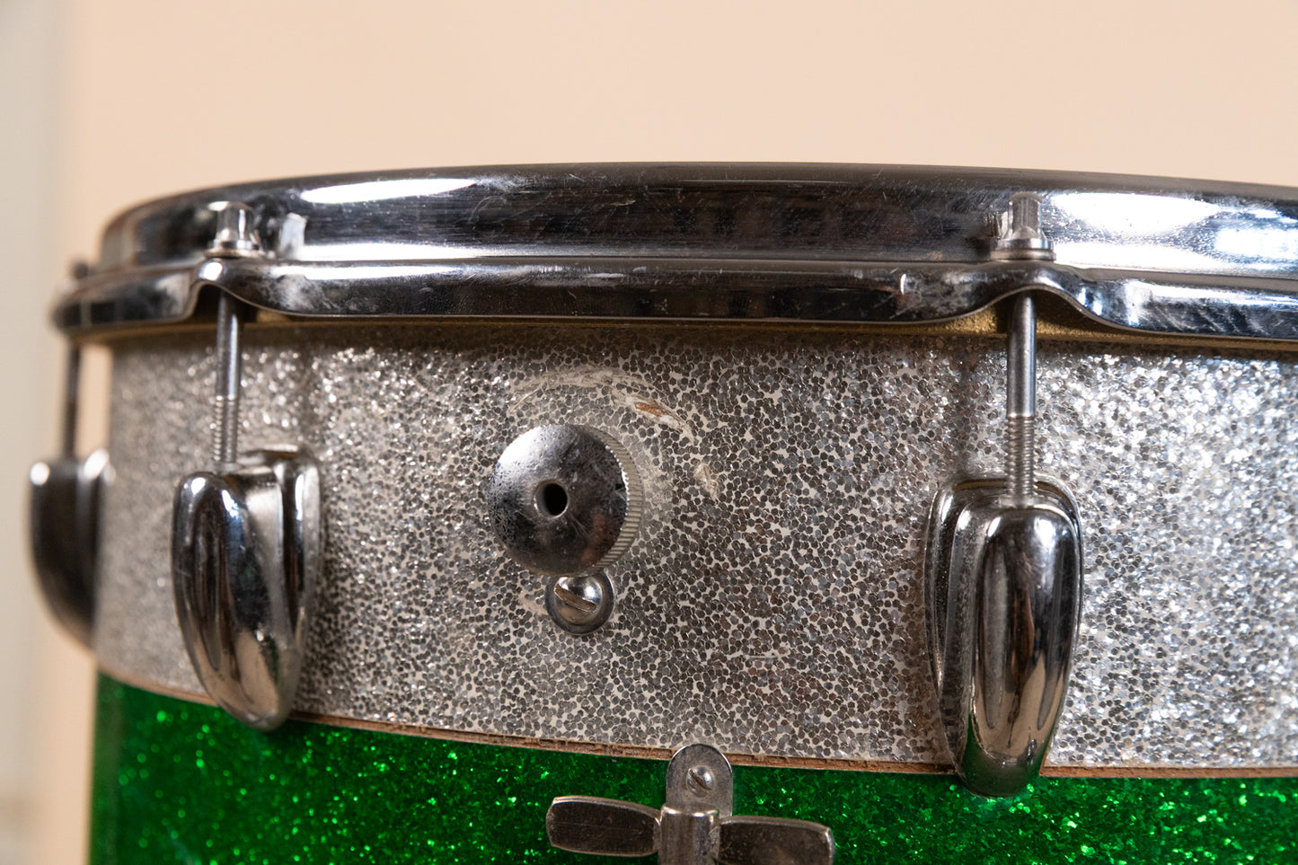 1966 Slingerland 10x14 Haskell W. Harr Tri Band Parade Drum