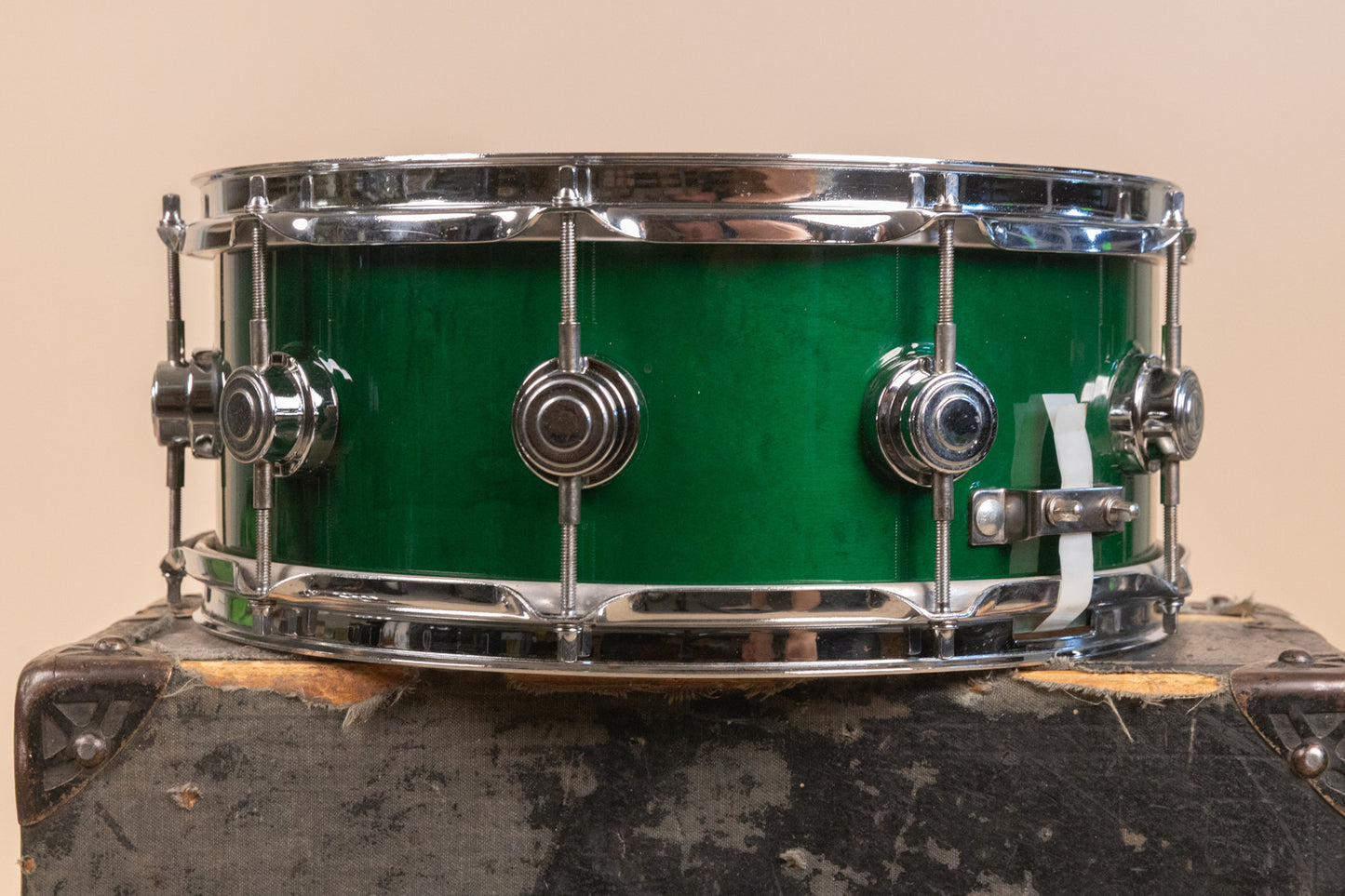 1990s DW 5.5x14 Emerald Green Lacquer Snare Drum