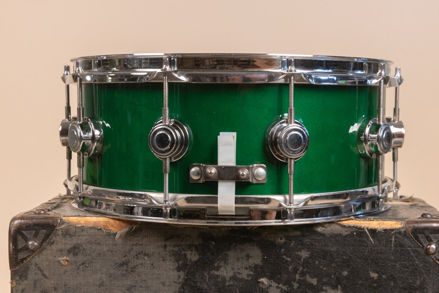1990s DW 5.5x14 Emerald Green Lacquer Snare Drum