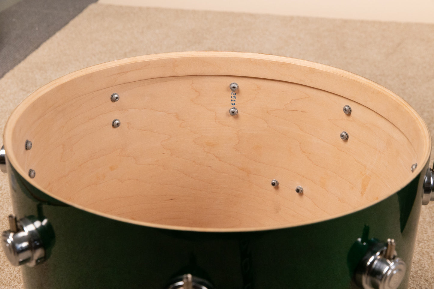 1990s DW Emerald Green Lacquer Drum Set
