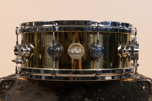2000s DW Collector's Series 5.5x14 Bell Brass Snare Drum