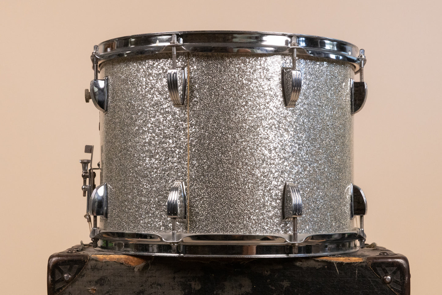 1960s Ludwig 10x14 Silver Sparkle Super Classic Parade Drum