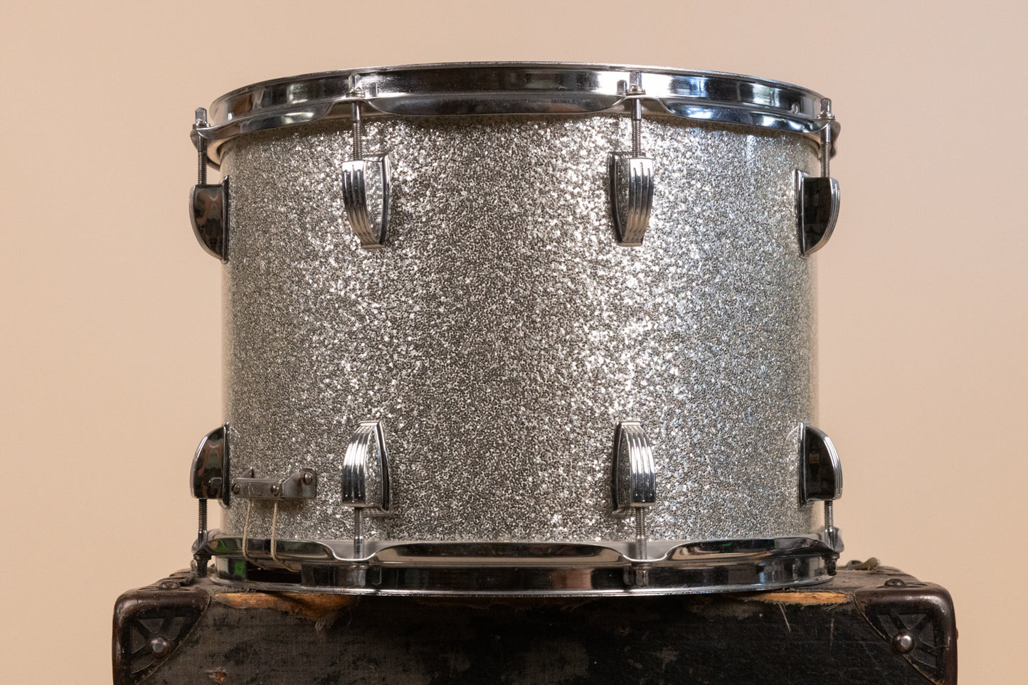 1960s Ludwig 10x14 Silver Sparkle Super Classic Parade Drum