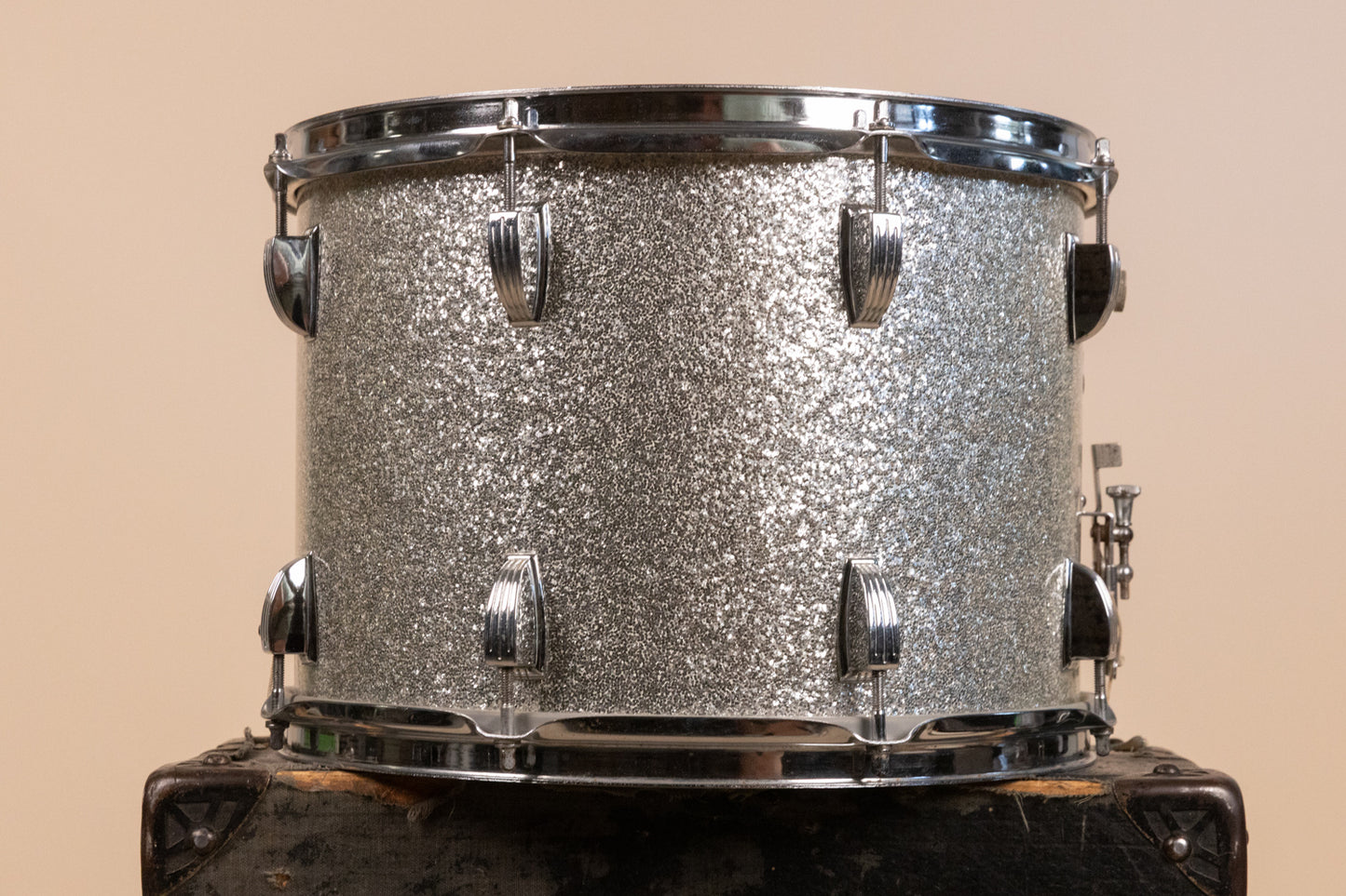 1960s Ludwig 10x14 Silver Sparkle Super Classic Parade Drum