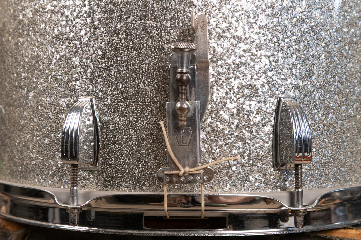 1960s Ludwig 10x14 Silver Sparkle Super Classic Parade Drum
