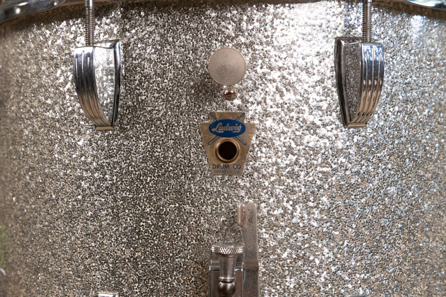 1960s Ludwig 10x14 Silver Sparkle Super Classic Parade Drum