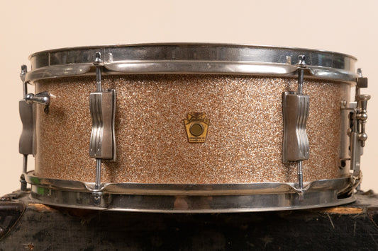 1965 Ludwig 5x14 Champagne Sparkle Pioneer Snare Drum